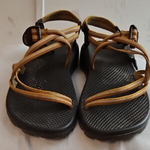 Chaco Women's Sandals - Mustard and Charcoal SIZE 10 Women's